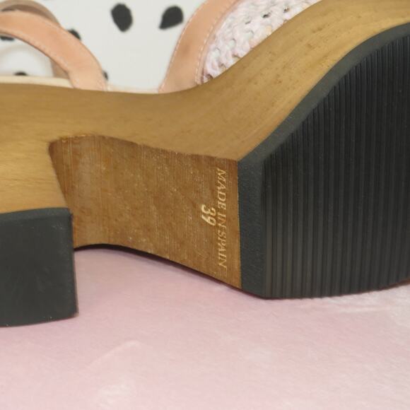 Free People Natural Rendezvous Wooden Platform Wedge Sandals - Picture 9 of 9